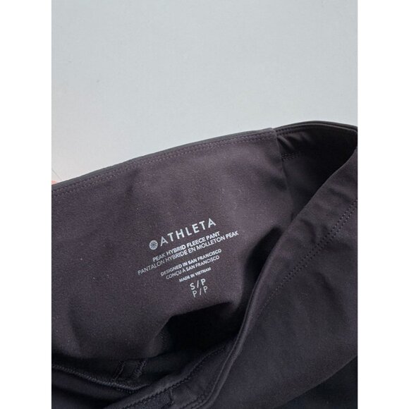 ATHLETA Peak Hybrid Fleece Black Brushed Flared Boot Cut Pants, Size S - Picture 13 of 16